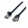 Cavo di Rete Patch in Rame Cat.6A U/FTP TPE 4mm Ultraflex Nero 0,25m