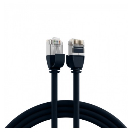 Cavo di Rete Patch in Rame Cat.6A U/FTP TPE 4mm Ultraflex Nero 1m ICOC UF6A-TPE-010BK