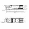 Plug RJ45 Cat.6A Schermato STP Tooless Angolato 90°
