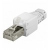 Plug Cat.6A RJ45 UTP Toolless con Copriconnettore