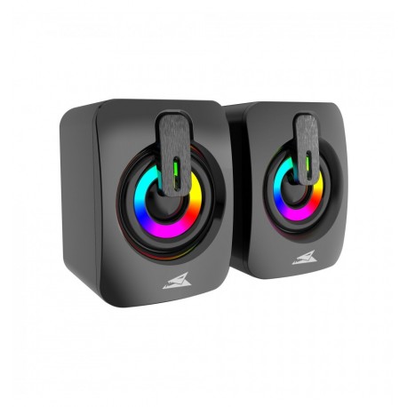 Set Speaker 3.5mm Stereo USB con LED ICSB-SEASHELLBK