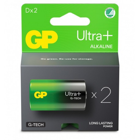 Blister 2 Batterie Torcia D GP Ultra Plus IC-GP151421