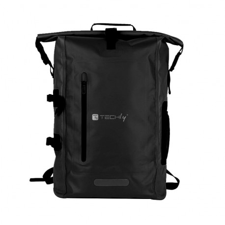 Zaino Impermeabile 25L Roll-Top con Tracolla Regolabile Nero ICA-NB5 WP2825B