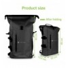 Zaino Impermeabile 25L Roll-Top con Tracolla Regolabile Nero