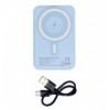 Power Bank Wireless Magnetico 3 in 1 con LED 10.000 mAh 22,5W Azzurro