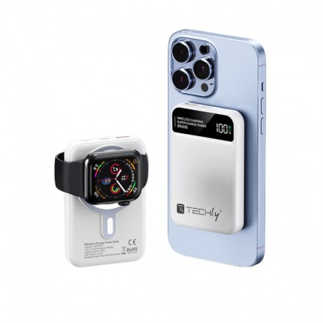 Power Bank Wireless Magnetico 3 in 1 con LED 10.000 mAh 22