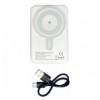 Power Bank Wireless Magnetico 3 in 1 con LED 10.000 mAh 22,5W Bianco