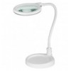 Lampada LED con Lente d'ingrandimento Base di Appoggio e Clip da Tavolo 6W Bianco I-TOOL-SD-359