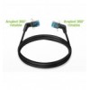 Cavo di rete Patch Slim Angolato 90° Rame TPE Cat. 6A Nero UTP 1,5 m