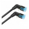 Cavo di rete Patch Slim Angolato 90° Rame TPE Cat. 6A Nero U/FTP 5 m