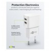 Caricatore da Muro 2 porte USB-A Slim Design 12W Bianco IPW-USB-224W