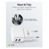 Caricatore da Muro 2 porte USB-A Slim Design 12W Bianco IPW-USB-224W