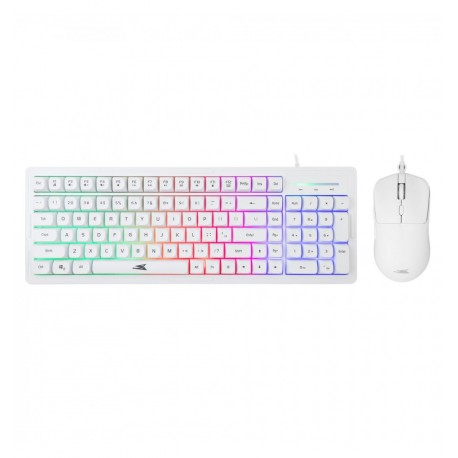 Kit Tastiera 101 Tasti e Mouse USB 7200 dpi Bianco
