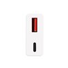 Caricatore Alimentatore GaN USB-C™ (PD) + USB-A (QC) da Muro 20W Bianco