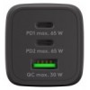 Nano Caricatore Alimentatore GaN 2xUSB-C™ (PD) + USB-A (QC) da Muro 65W Nero