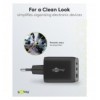 Nano Caricatore Alimentatore GaN 2xUSB-C™ (PD) + USB-A (QC) da Muro 65W Nero