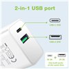 Caricatore Alimentatore GaN USB-C™ 30W e USB-A QC3.0 da Muro
