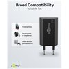 Caricatore USB 1A 5W Compatto Spina Europea Nero