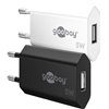 Caricatore USB 1A 5W Compatto Spina Europea Nero