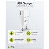 Caricatore USB 1A 5W Compatto Spina Europea Bianco