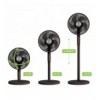 Ventilatore 12'' 2 in 1 con Piantana a 3 Altezze 12 Velocità con Telecomando Oscillazione a 720° e Timer IC-FAN-FLS2BK