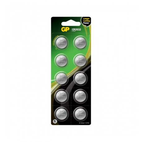 Blister 10 Batterie Litio a Bottone CR2032 IC-GP103254