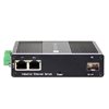 Convertitore Ethernet Industriale Gigabit 2 porte RJ45 a 1 porta SFP Non Gestito