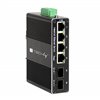 Convertitore Ethernet Industriale Gigabit 4 porte RJ45 a 2 porte SFP Non Gestito I-SWHUB 1042G