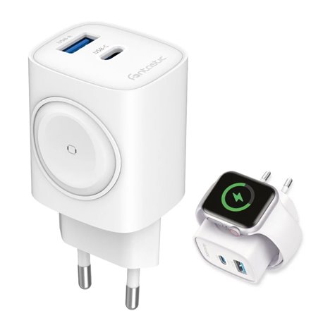 Caricatore Alimentatore GaN 22W da Viaggio Fast Charge USB-A USB-C™ WiGan ICFT-264726