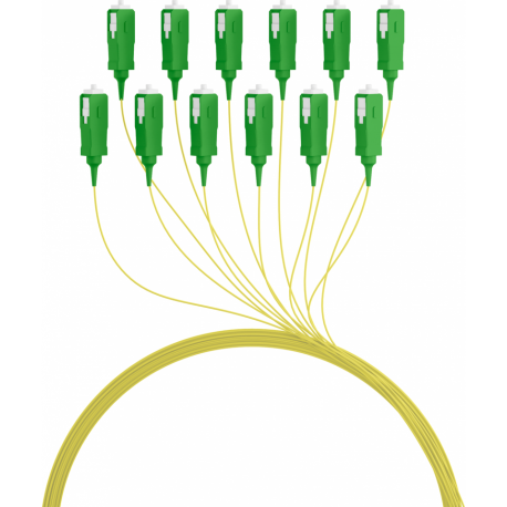 Pigtail Fibra Ottica Monomodale OS2 SC/APC G657A2 2m Giallo ILWL PG-SC/APC-OS2A