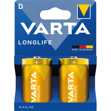 Blister 2 Batterie 1.5V Longlife Alcalina D Torcia IBT-KVT-DL2P