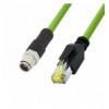 Cavo di Rete Industriale M12 RJ45 Cat. 6A SFTP PUR 1m ICOC PUR6A-M12X-010