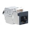 Frutto Keystone RJ45 Cat.6A 10G Slim STP Toolless Nero