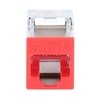 Frutto Keystone RJ45 Cat.6A 10G Slim STP Toolless Rosso