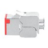 Frutto Keystone RJ45 Cat.6A 10G Slim STP Toolless Rosso