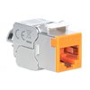 Frutto Keystone RJ45 Cat.6A 10G Slim STP Toolless Arancione