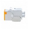 Frutto Keystone RJ45 Cat.6A 10G Slim STP Toolless Arancione