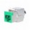 Frutto Keystone RJ45 Cat.6A 10G Slim STP Toolless Verde