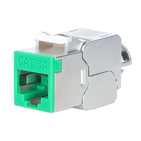 Frutto Keystone RJ45 Cat.6A 10G Slim STP Toolless Verde IWP-MD C6A/STGRE