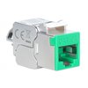 Frutto Keystone RJ45 Cat.6A 10G Slim STP Toolless Verde