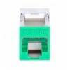 Frutto Keystone RJ45 Cat.6A 10G Slim STP Toolless Verde