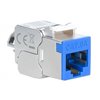 Frutto Keystone RJ45 Cat.6A 10G Slim STP Toolless Blu