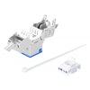 Frutto Keystone RJ45 Cat.6A 10G Slim STP Toolless Blu