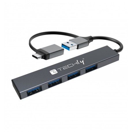 Hub USB-A USB-C™ 3.2 a 4 porte USB-A Slim in Metallo IUSB32-HUB4AC-4U3SL