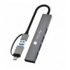 Hub USB-A USB-C™ 3.2 a 4 porte USB-A Slim in Metallo