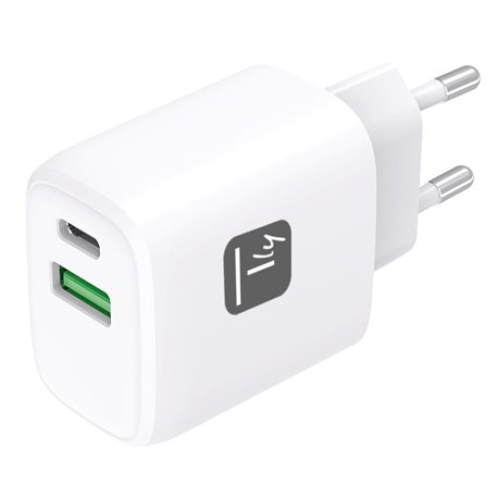 Caricatore Alimentatore USB-C™ 20W e USB-A 18W da Muro IPW-USB-20WACG