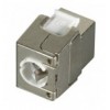 Frutto Keystone RJ45 Cat.6A 10Gigabit FTP 180° Toolless con Otturatore