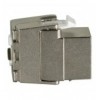 Frutto Keystone RJ45 Cat.6A 10Gigabit FTP 180° Toolless con Otturatore