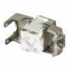 Frutto Keystone RJ45 Cat.6A 10Gigabit FTP 180° Toolless con Otturatore
