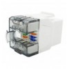 Frutto Keystone RJ45 Cat.6 UTP 180° Toolless Bianco